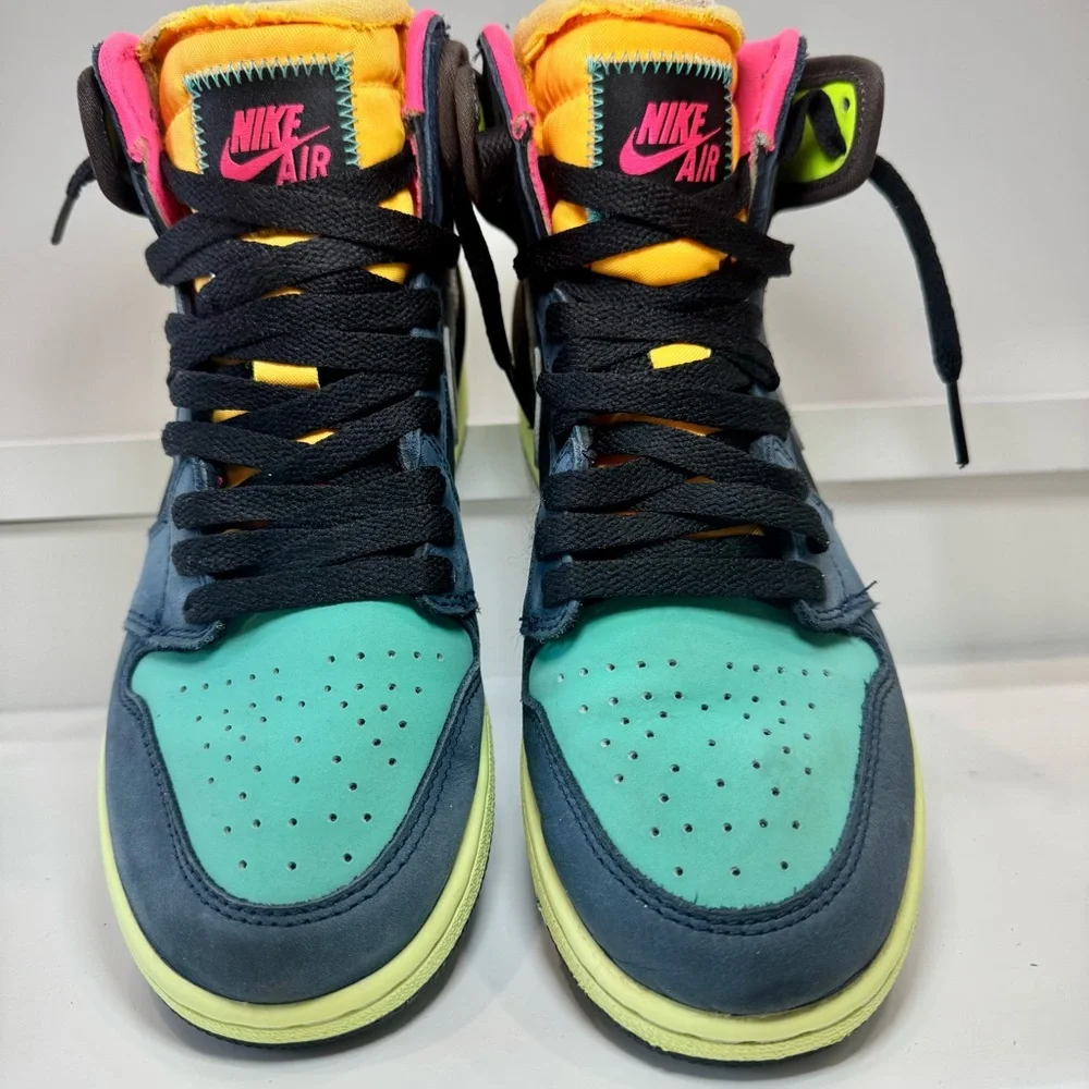 🔥🤯🦄Rare Jordan 1 Tokyo Biohack GS 6.5Y/Women 8 Cyberpunk Dystopian Streetwear - Picture 6 of 16